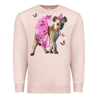 Pale Pink Baby Hyena With Tutu Premium Sweatshirt - LillyAllenDesigns