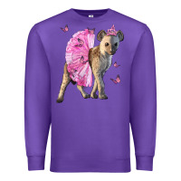 Purple Baby Hyena With Tutu Premium Sweatshirt - LillyAllenDesigns