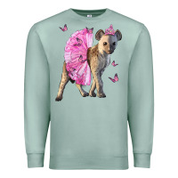 Seafoam Baby Hyena With Tutu Premium Sweatshirt - LillyAllenDesigns