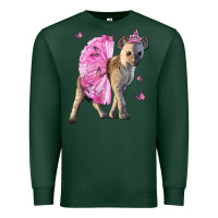 Sports Green Baby Hyena With Tutu Premium Sweatshirt - LillyAllenDesigns