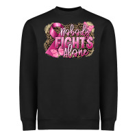 Black Nobody fights alone Cancer Heavyweight Sweatshirt - FaDigitalArtStudio
