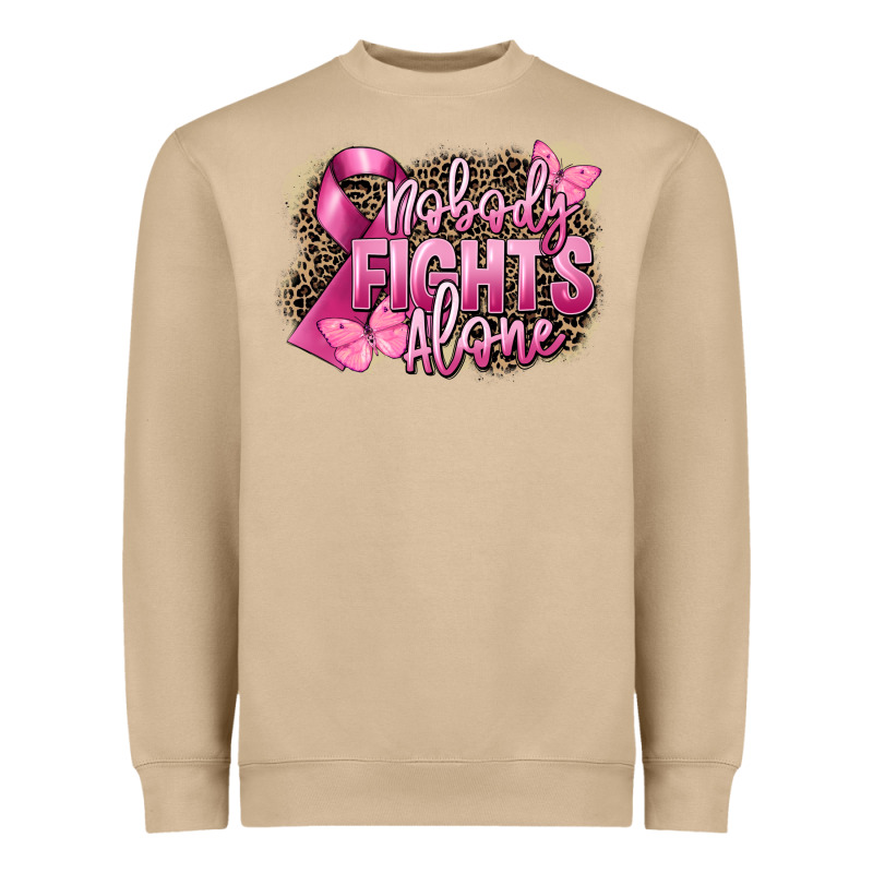 Nobody Fights Alone Cancer Heavyweight Sweatshirt by FaDigitalArtStudio | Teevron