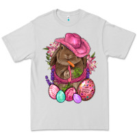 Dove Grey Cowboy Rabbit Easter Premium Tee - BundleAndBundleShop