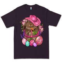 Plum Cowboy Rabbit Easter Premium Tee - BundleAndBundleShop