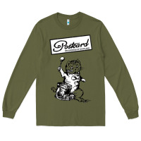 Army Green retro man postcard records Long Sleeve Tee - tuanDangUi