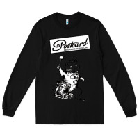 Retro Man Postcard Records Long Sleeve Tee | Teevron