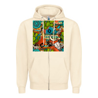 Sandshell western cactus aztec seamless pattern Zipper Hoodie - BundleAndBundleShop