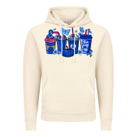 Vintage Artic Colon Cancer coffee cups blue ribbon Vintage Hoodie - NancyCooperArtShop