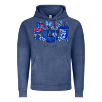 Vintage Denim Colon Cancer coffee cups blue ribbon Vintage Hoodie - NancyCooperArtShop