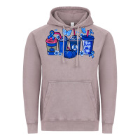 Vintage Zinc Colon Cancer coffee cups blue ribbon Vintage Hoodie - NancyCooperArtShop