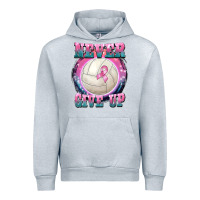 Heather Grey never give up Urban Hoodie - BarkalooDesign