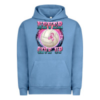 Pigment Pebble Blue never give up Urban Hoodie - BarkalooDesign