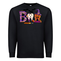Black dental boo halloween Premium Sweatshirt - LillyAllenDesigns