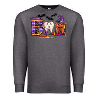 Charcoal Heather dental boo halloween Premium Sweatshirt - LillyAllenDesigns