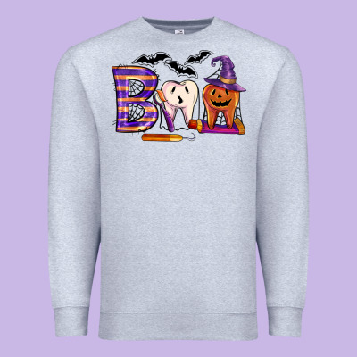 Dental Boo Halloween Premium Sweatshirt Designed By Lillyallendesigns