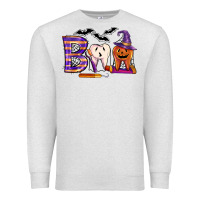 Oatmeal Heather dental boo halloween Premium Sweatshirt - LillyAllenDesigns