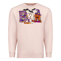 Pale Pink dental boo halloween Premium Sweatshirt - LillyAllenDesigns