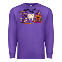 Purple dental boo halloween Premium Sweatshirt - LillyAllenDesigns