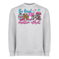 Heather Grey be kind gnome matter what Heavyweight Sweatshirt - OliviaCreatesArt