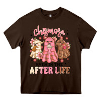 Chocolate Brown chismosa even in the after life Heavy Core Tee - MaliasSmallBusiness