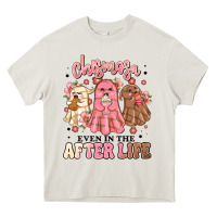 Cream chismosa even in the after life Heavy Core Tee - MaliasSmallBusiness