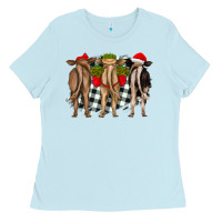 Christmas Heifers Back View Ladies Tee | Teevron