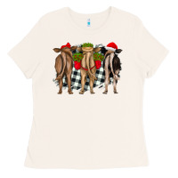 Bone christmas heifers back view Ladies Tee - RanaPortraitStore
