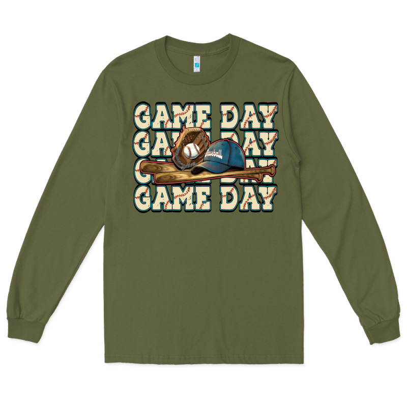 Game Day Baseball Long Sleeve Tee by HowdyJamesFarm | Teevron