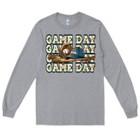 Heather Grey game day baseball Long Sleeve Tee - HowdyJamesFarm