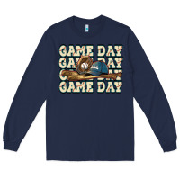 Navy game day baseball Long Sleeve Tee - HowdyJamesFarm