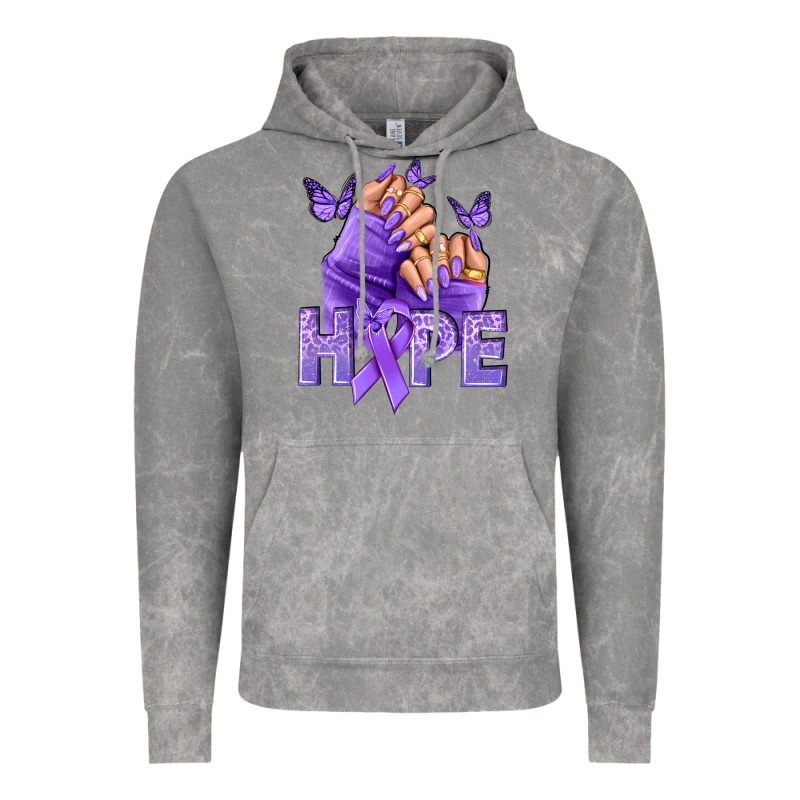 Hope Lavender Ribbon All Cancers Vintage Hoodie by NancyCooperArtShop | Teevron