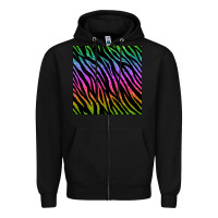 Black zebra glitter seamless pattern Zipper Hoodie - BundleAndBundleShop