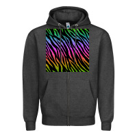 Charcoal Heather zebra glitter seamless pattern Zipper Hoodie - BundleAndBundleShop