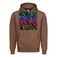Chestnut zebra glitter seamless pattern Zipper Hoodie - BundleAndBundleShop