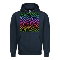 Navy zebra glitter seamless pattern Zipper Hoodie - BundleAndBundleShop