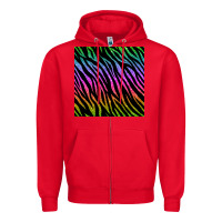 Red zebra glitter seamless pattern Zipper Hoodie - BundleAndBundleShop