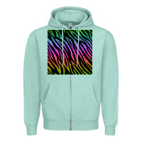 Seafoam zebra glitter seamless pattern Zipper Hoodie - BundleAndBundleShop