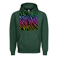 Sports Green zebra glitter seamless pattern Zipper Hoodie - BundleAndBundleShop
