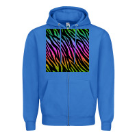 True Royal zebra glitter seamless pattern Zipper Hoodie - BundleAndBundleShop