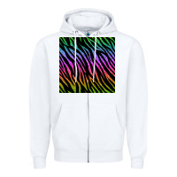 White zebra glitter seamless pattern Zipper Hoodie - BundleAndBundleShop