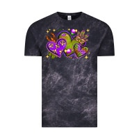 Cloud Black Mardi Gras hearts Vintage Tee - NancyCooperArtShop