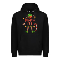 Black mama elf Premium Hoodie - FaDigitalArtStudio