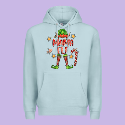 Mama Elf Premium Hoodie Designed By Fadigitalartstudio