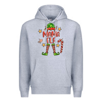Heather Grey mama elf Premium Hoodie - FaDigitalArtStudio