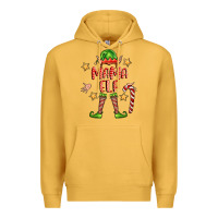 Mustard mama elf Premium Hoodie - FaDigitalArtStudio
