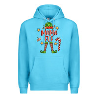 Ocean Blue mama elf Premium Hoodie - FaDigitalArtStudio