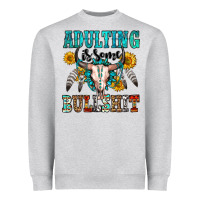 Heather Grey adulting is some bullshit Heavyweight Sweatshirt - OliviaCreatesArt