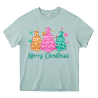 Arona merry christmas glitter trees Heavy Core Tee - MaliasSmallBusiness