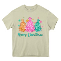 Mossy merry christmas glitter trees Heavy Core Tee - MaliasSmallBusiness