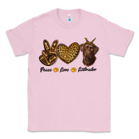 Bubblegum Pink peace love labrador Classic Tee - RanaPortraitStore